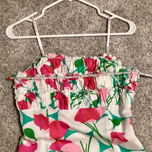 Lilly Pulitzer strapless ruffle shift dress, size 6 - Picture 10 of 12